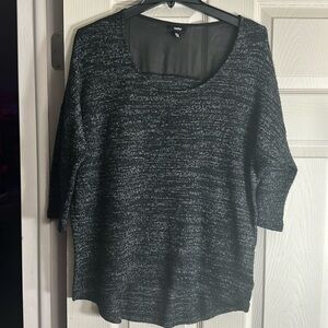 Mossimo mixed material knit top size XL